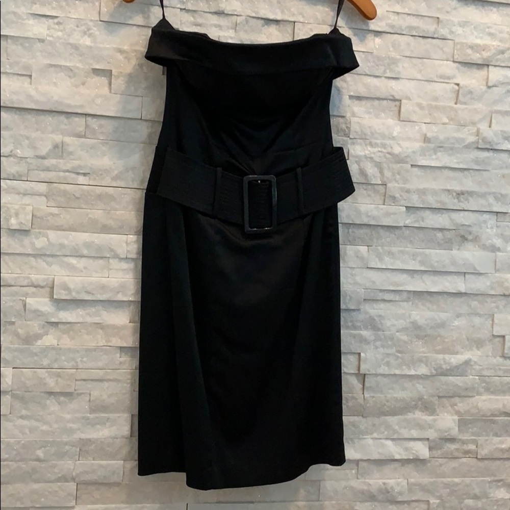 Bebe Black Strapless Dress